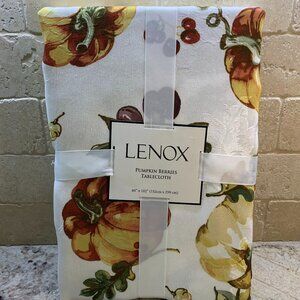 Lenox Pumpkin Berries Fall Thanksgiving 60"x102" tablecloth NWT